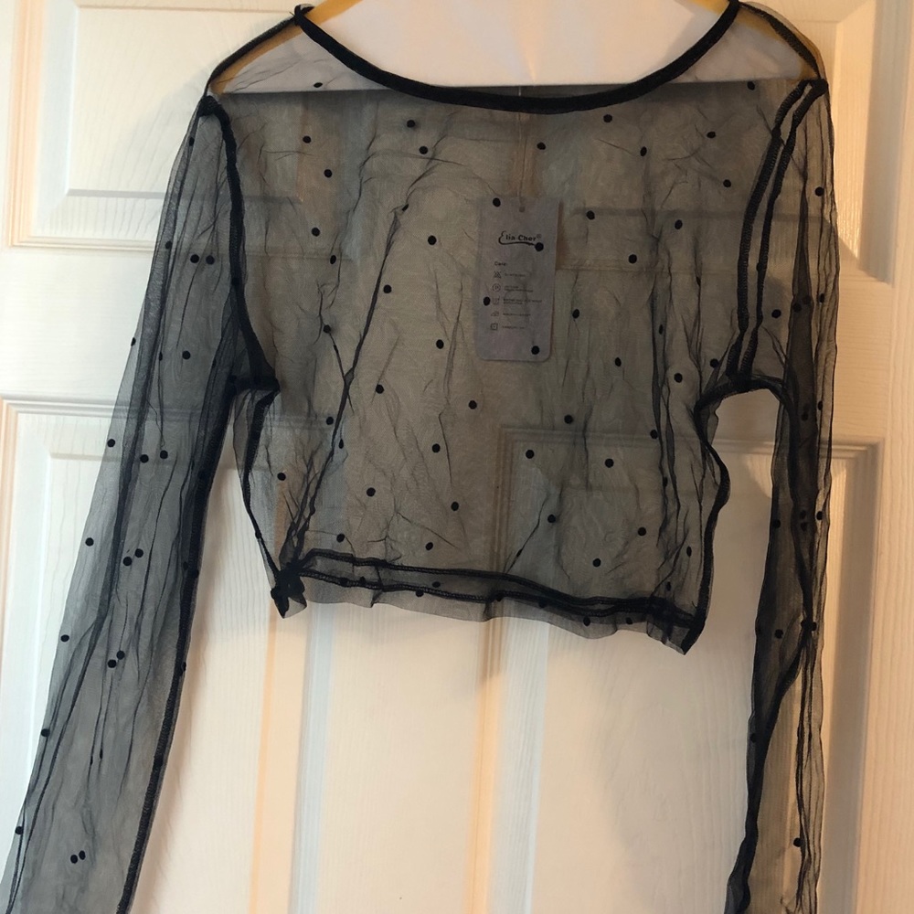 Sexy Super Sheer Top. Wear it over a sports bra!